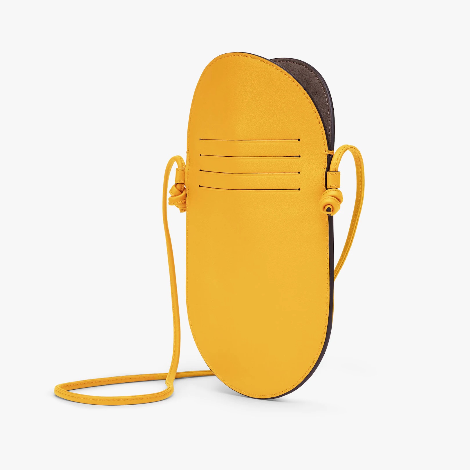 Yellow leather pouch - 2