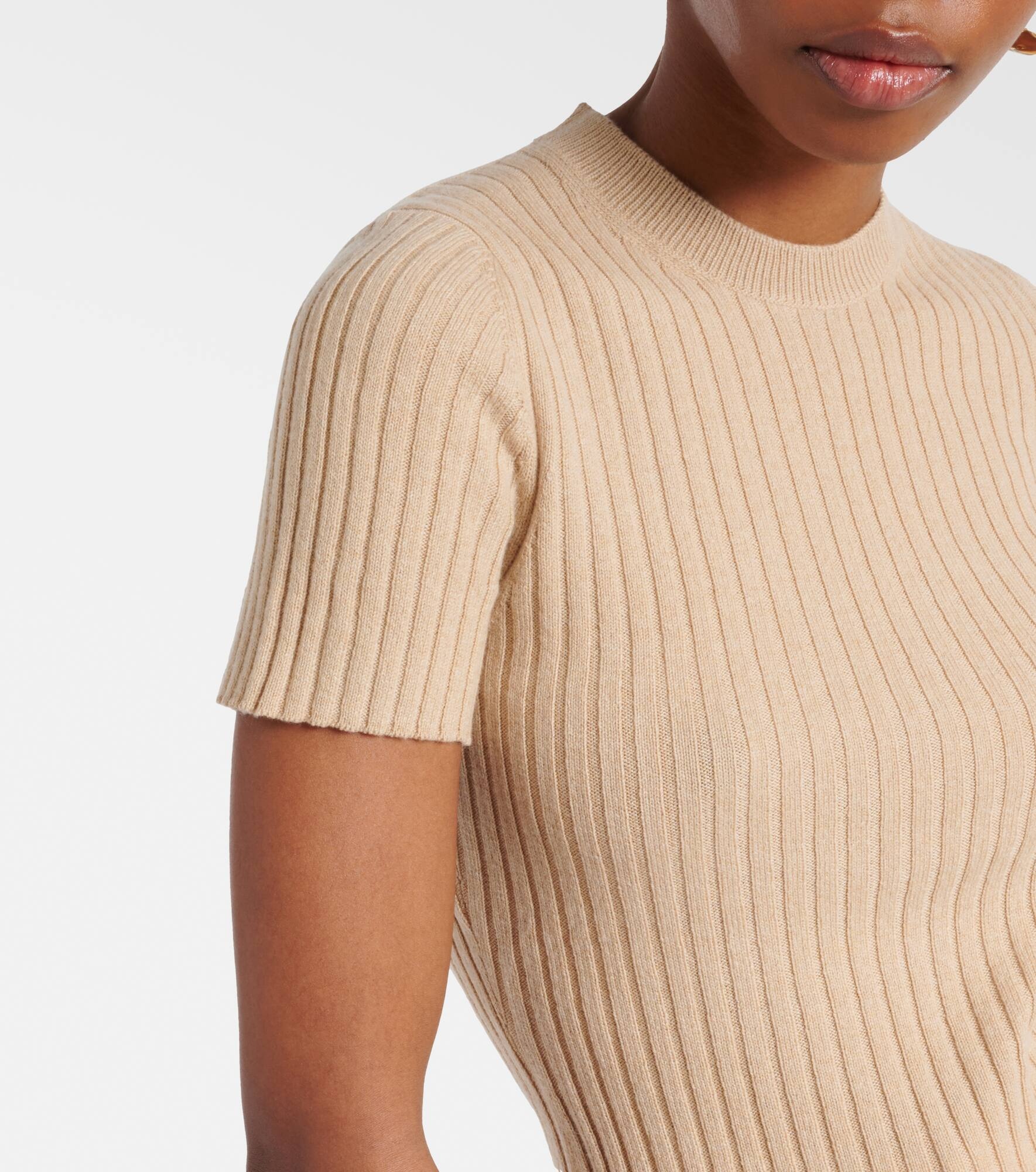Ribbed-knit cashmere sweater - 7