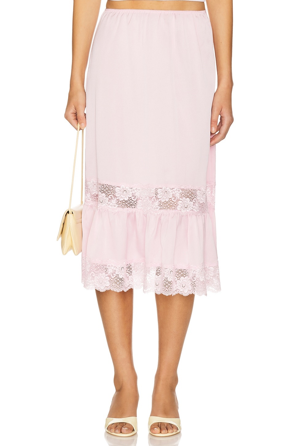 Hideaway Satin Midi Skirt - 1