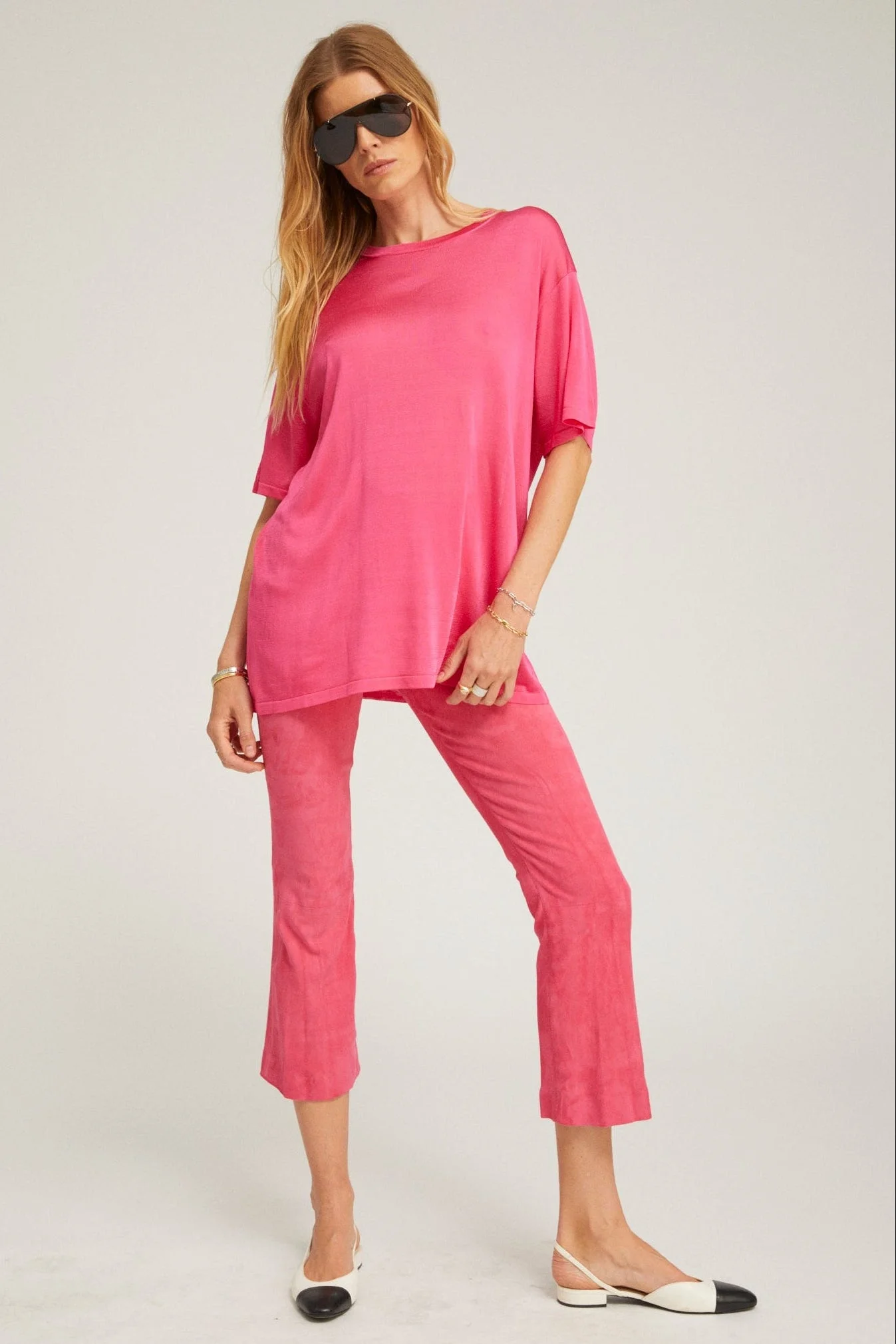 SUEDE CROP FLARE - 1