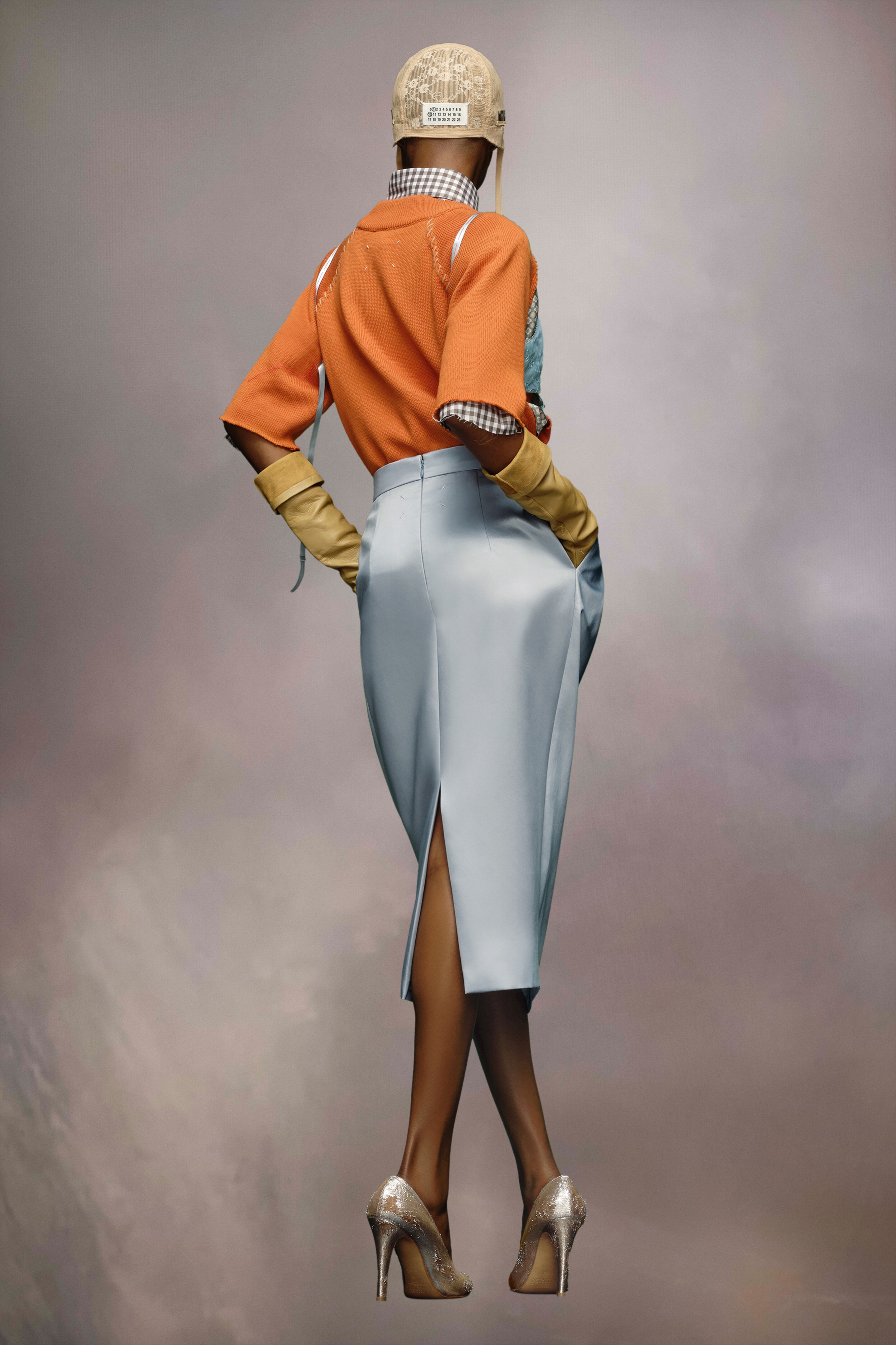 Cintzed satin skirt - 4