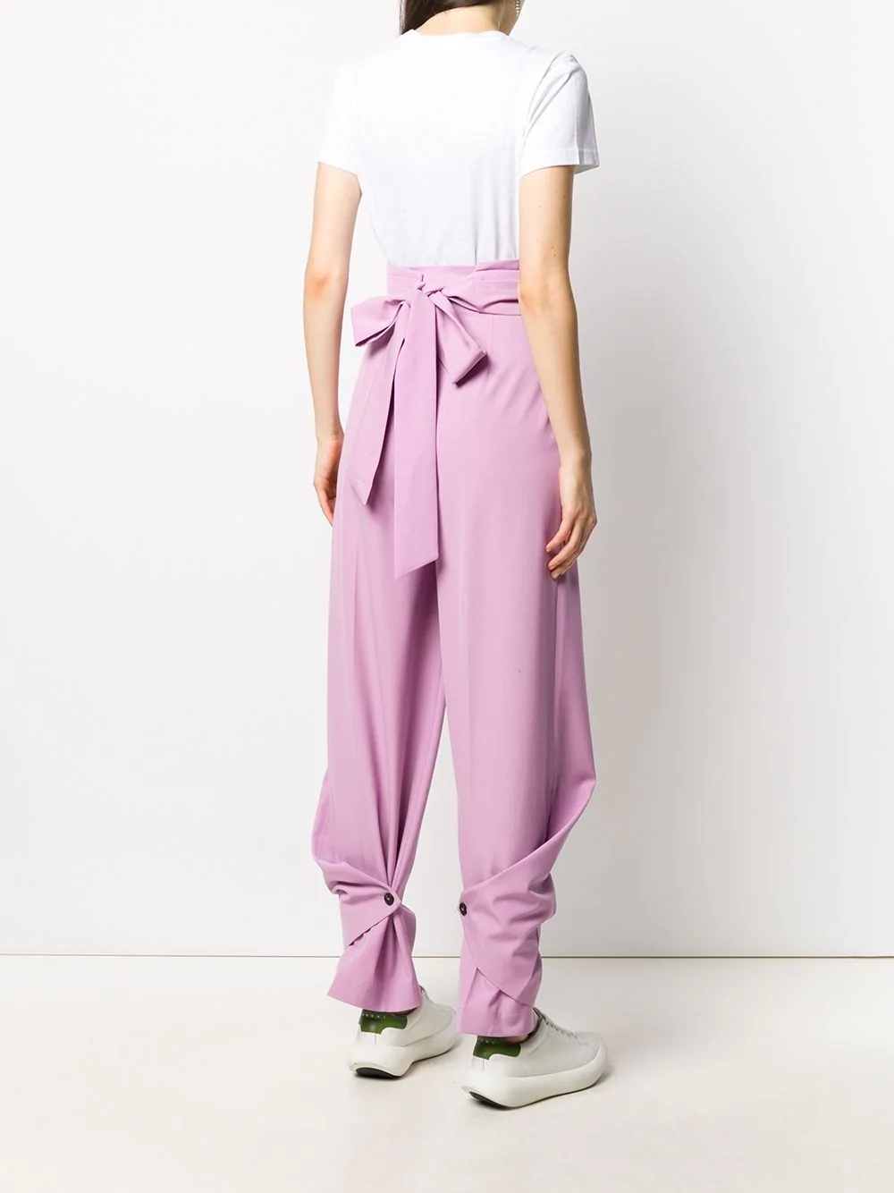 high-waisted pleated trousers - 4