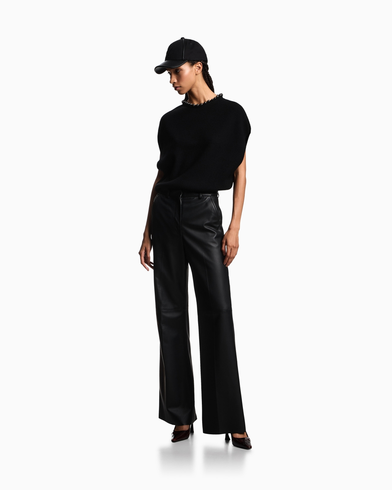 VIRGIN WOOL AND CASHMERE TOP WITH OVERSIZED METAL SPHERES - 2