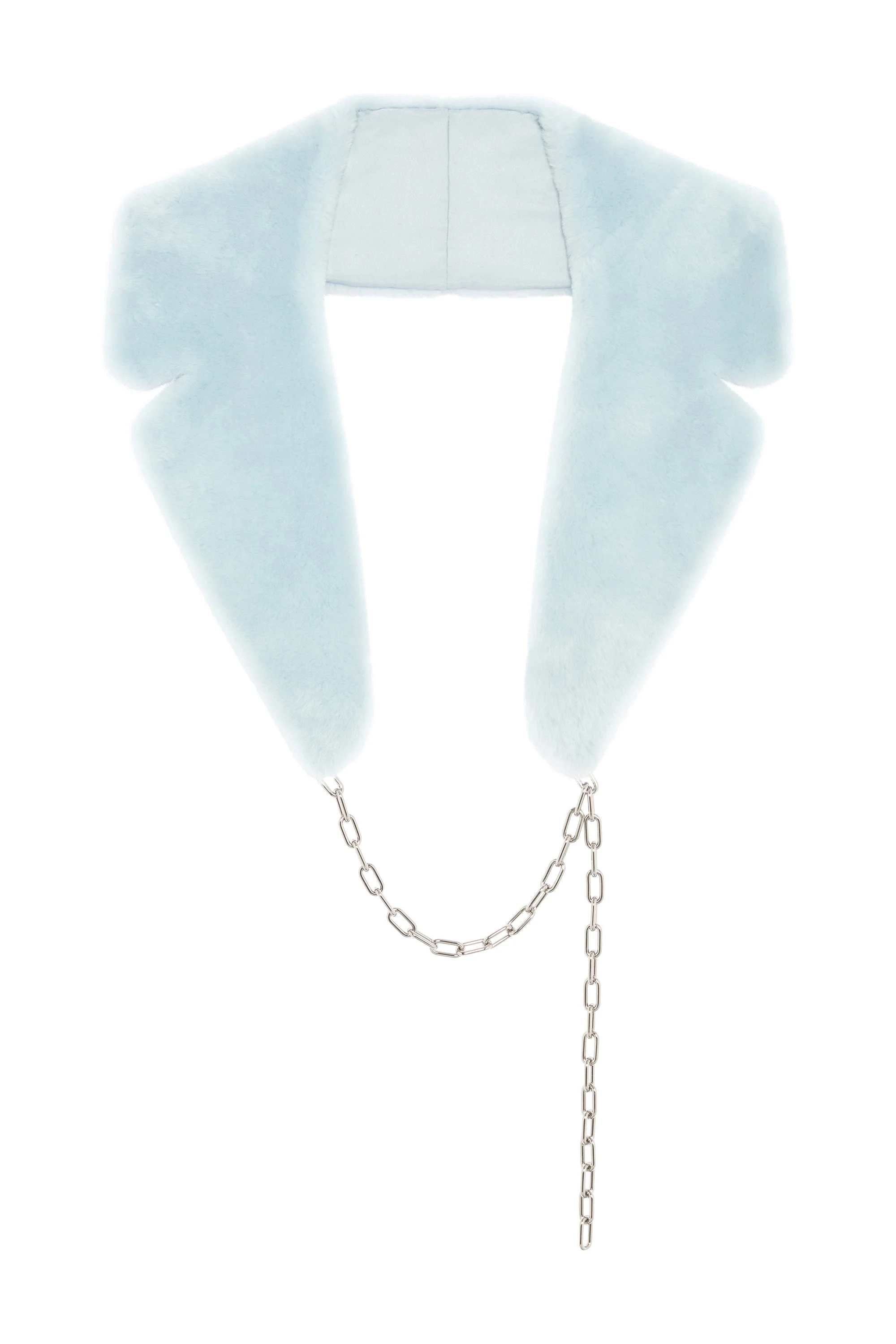 Demeter Coat Collar in Light Blue Shearling - 1