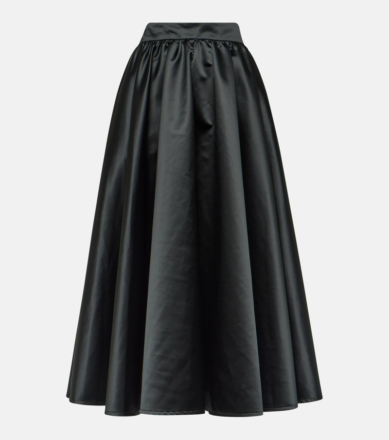 High-rise duchesse satin maxi skirt - 1