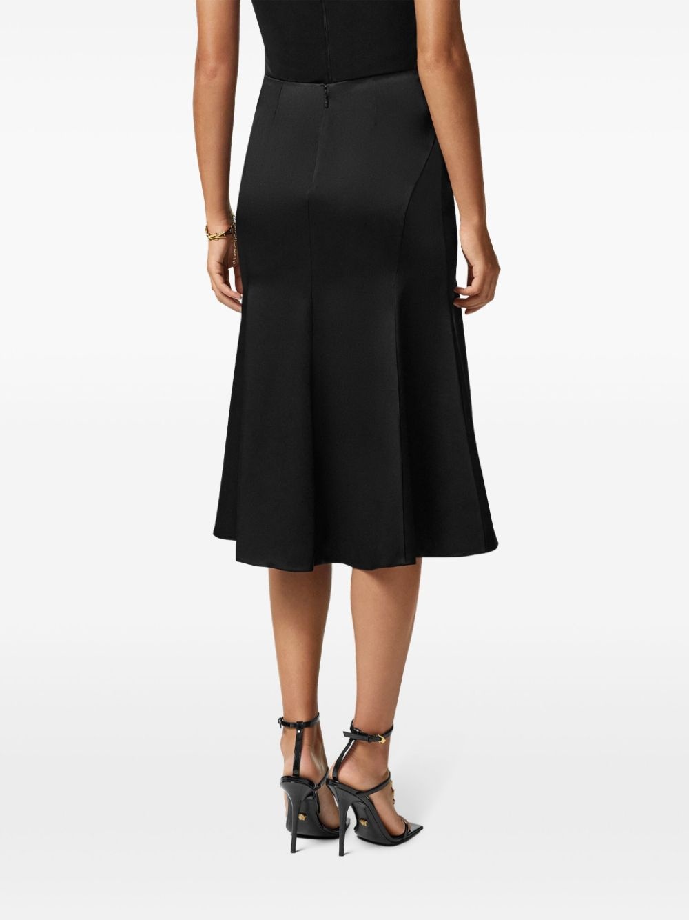 Medusa Safety Pin-detail midi skirt - 4