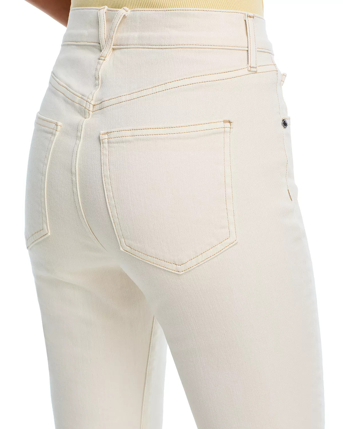 Beverly High Rise Skinny Flare Jeans in Ecru - 5