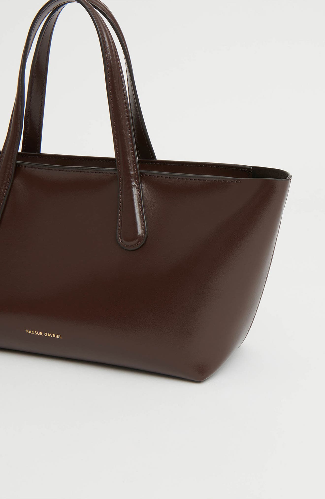 Mansur Gavriel Mini Everyday Leather Tote in Chocolate/Warm Grey at Nordstrom - 5