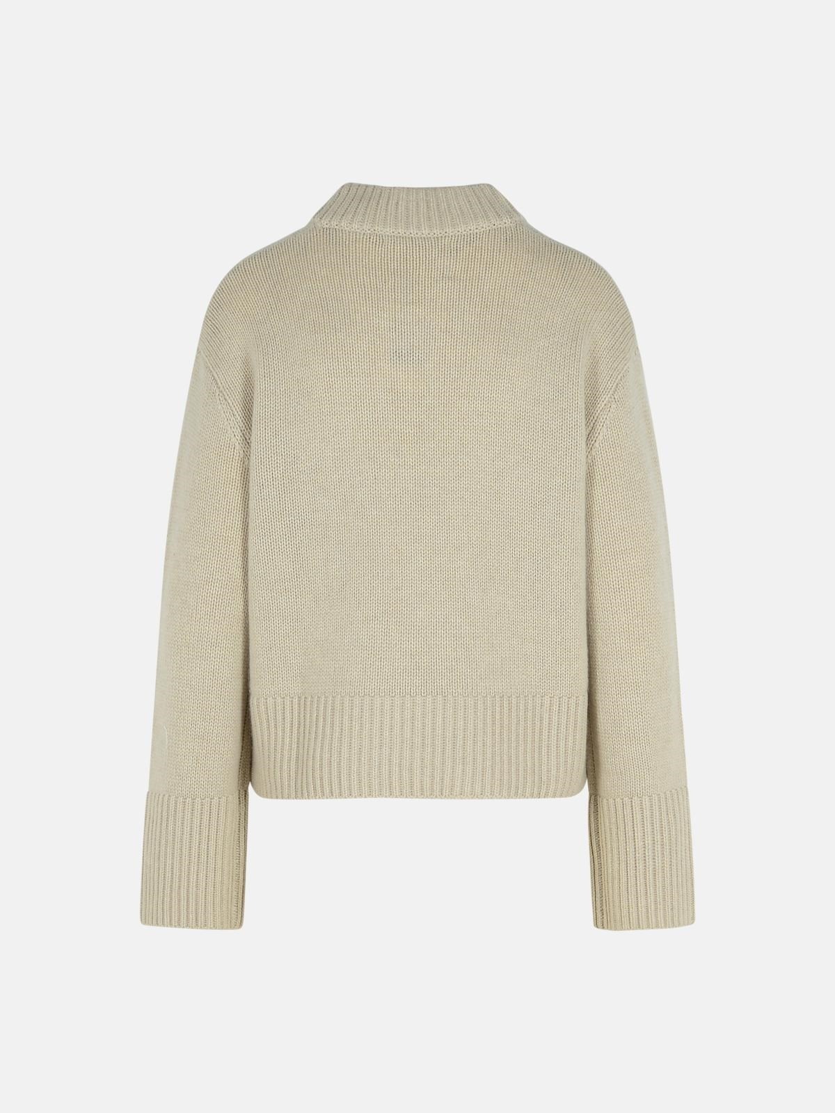 'SONY' IVORY CASHMERE SWEATER - 3