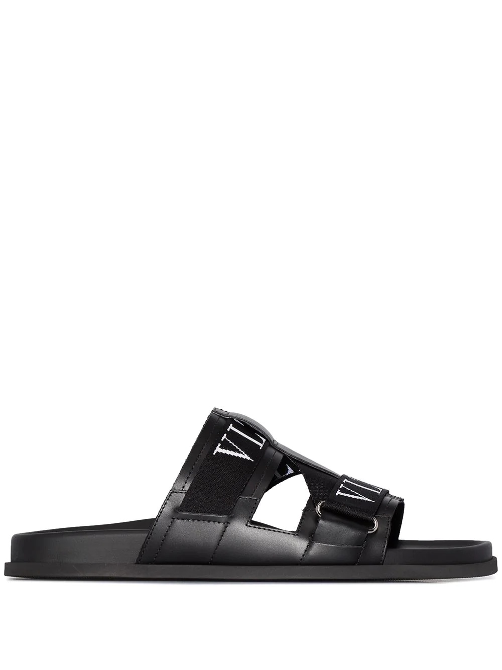 VLTN leather slides - 1