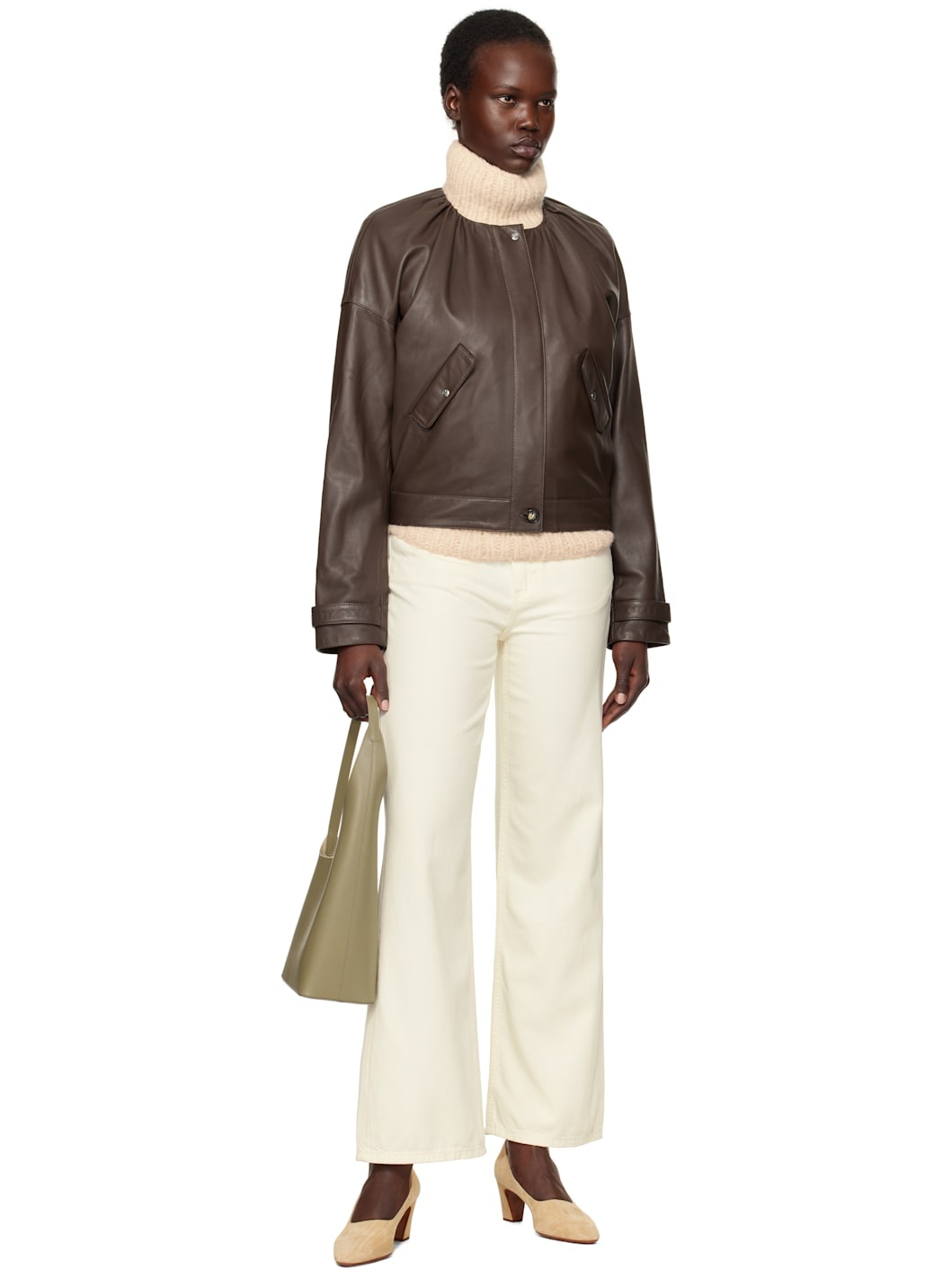 Khaki Demi Lune Bag - 4