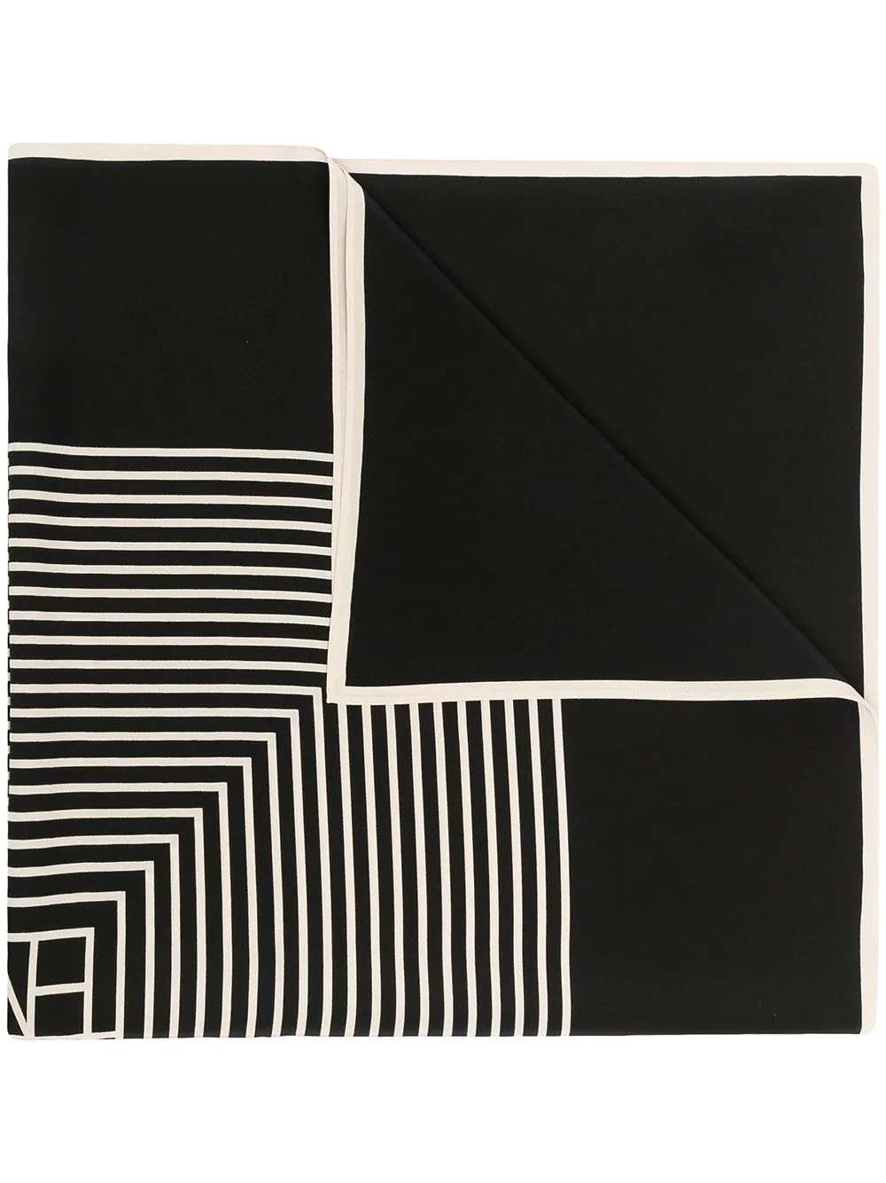 stripe print scarf - 1