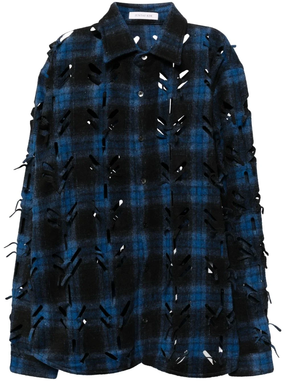 laser-slashed shirt - 1