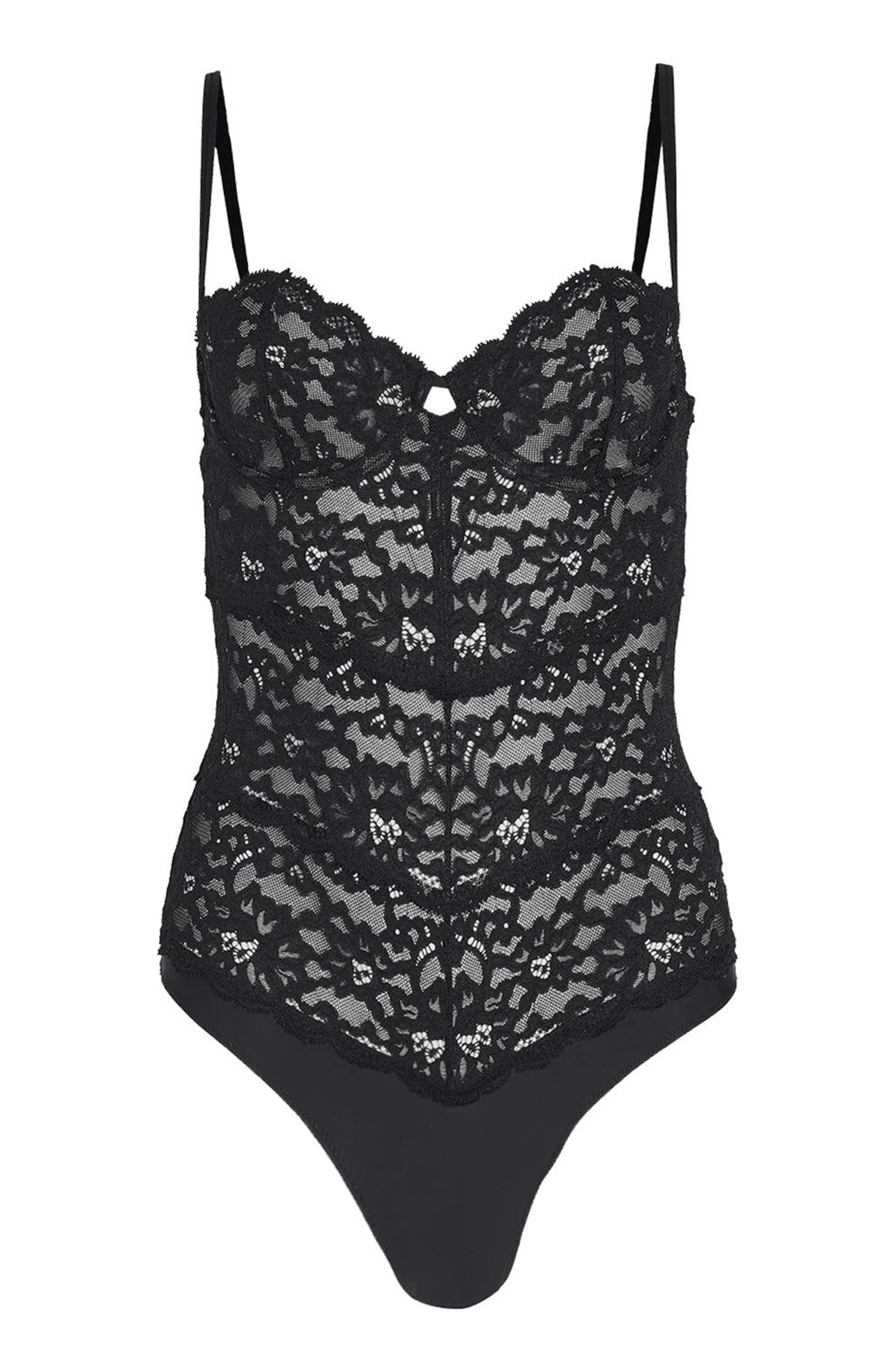 Fleur Du Mal Lace Balconette Bodysuit in Black at Nordstrom - 6