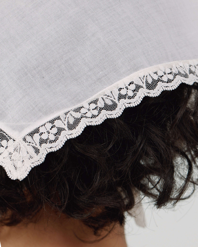 The Voile Scarf: White Cotton Voile 4