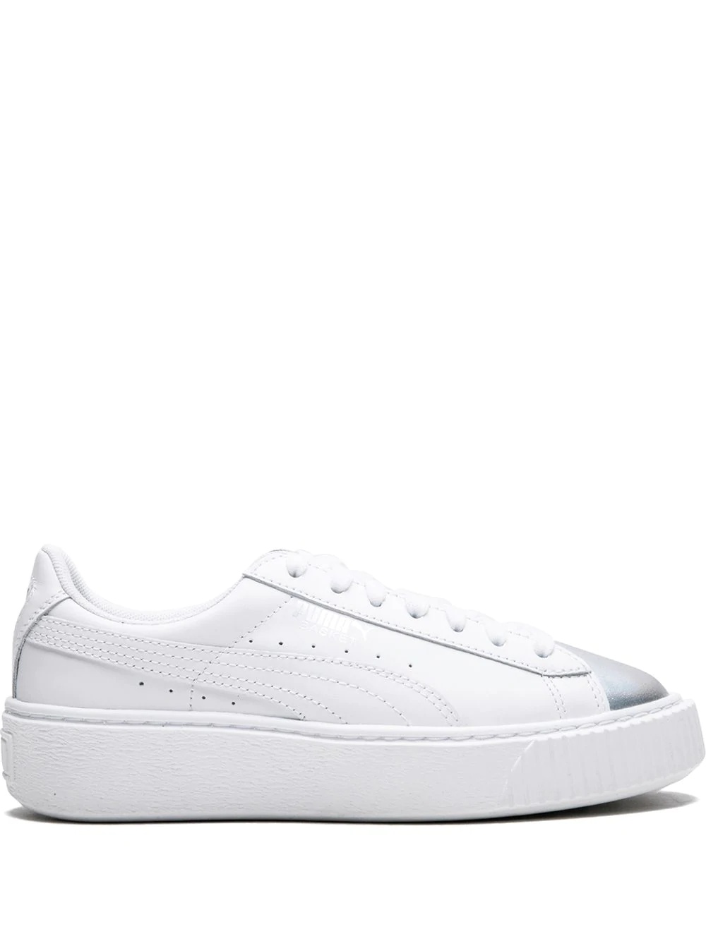 contrast toe cap sneakers - 1