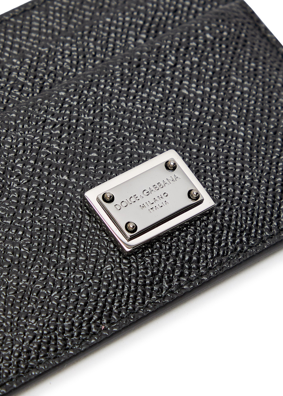 Dolce & Gabbana Logo Pebbled Leather Card Holder - 3