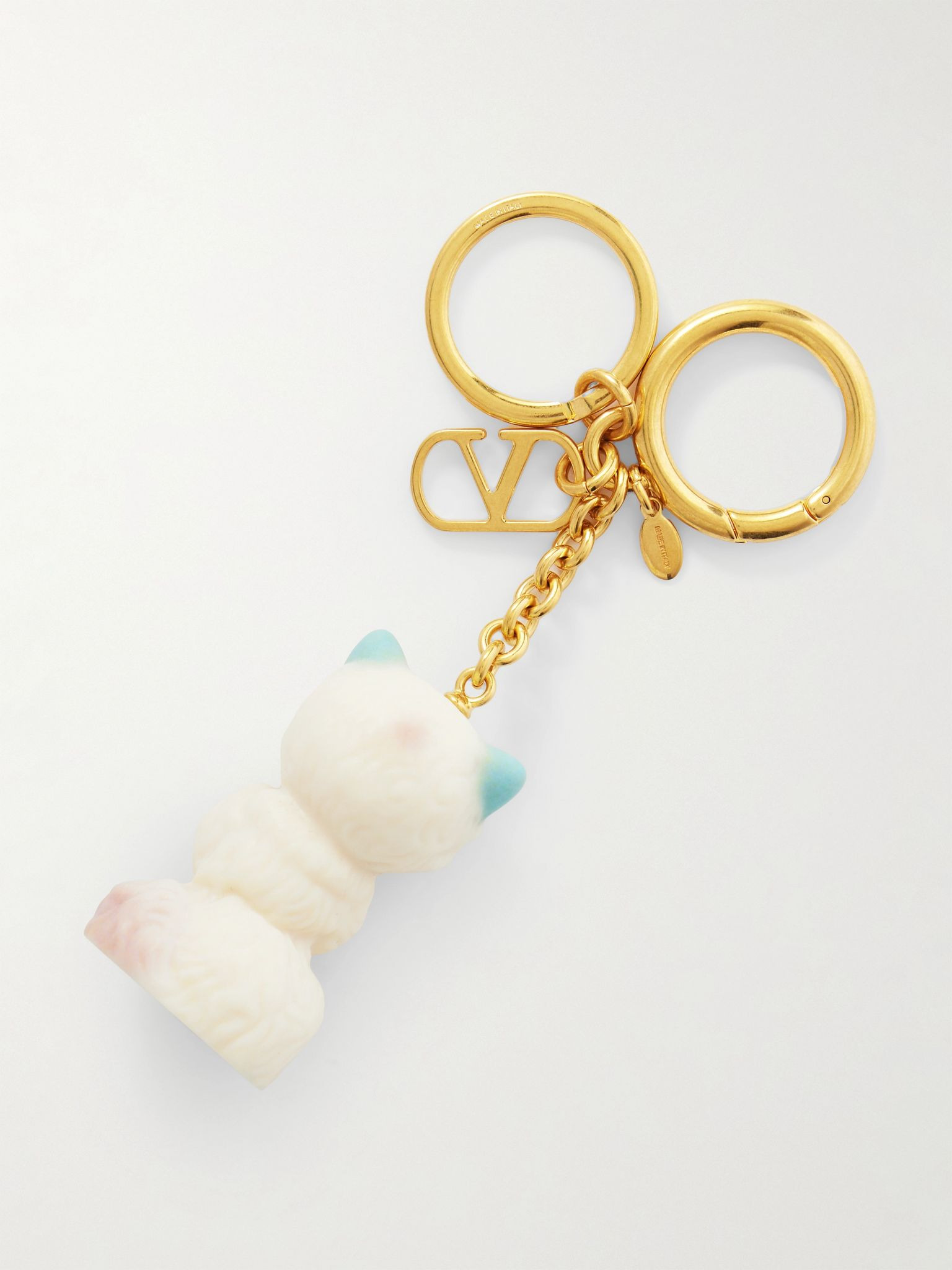 Le Chat De La Maison Gold-Tone and Plastic Key Fob Gold - 2