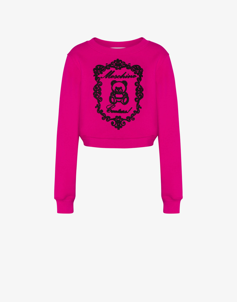 TEDDY EMBROIDERY ORGANIC COTTON SWEATSHIRT 1