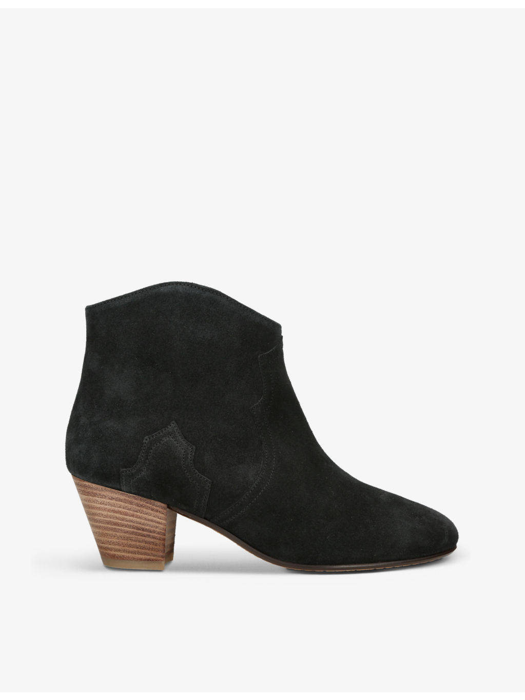 Dicker contrast-sole suede heeled ankle boots - 1