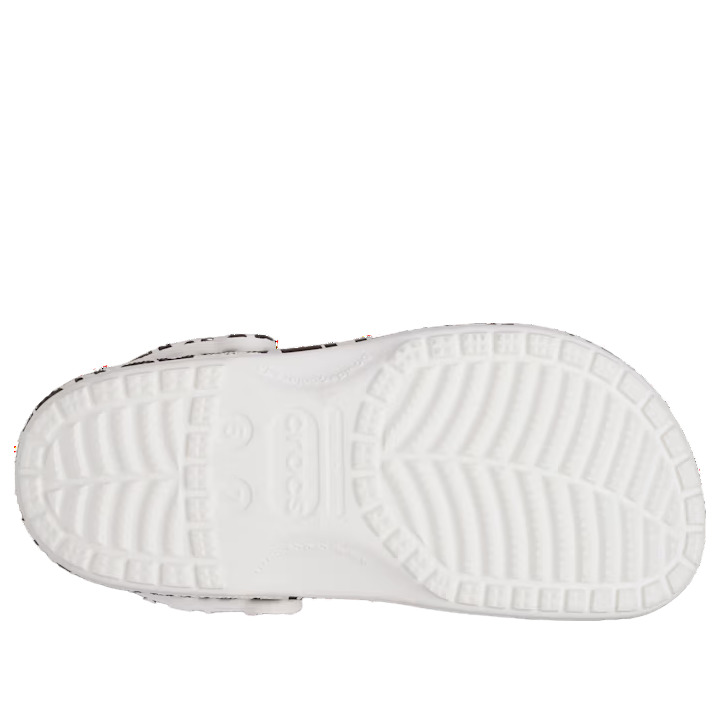 Crocs Classic Warped Logo Clogs 'White Black' 210805-100 - 4