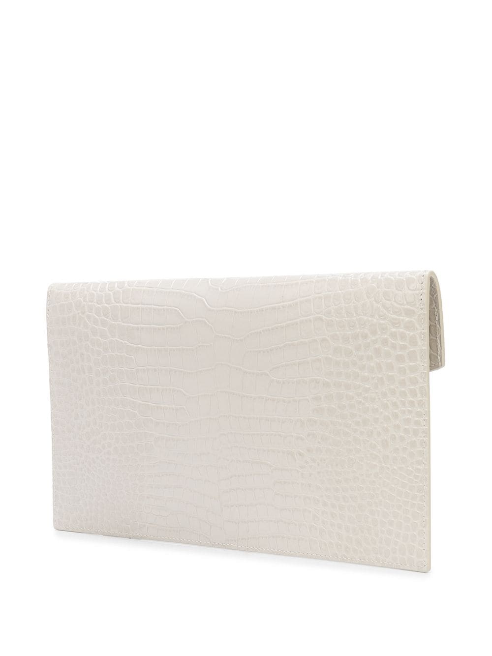 croc-effect monogram clutch bag - 3