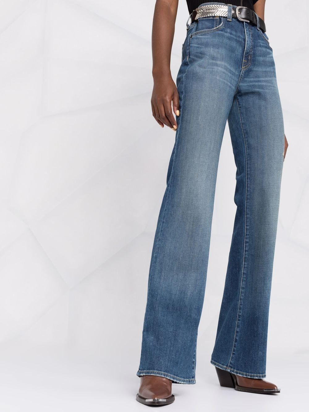 flared denim jeans - 5