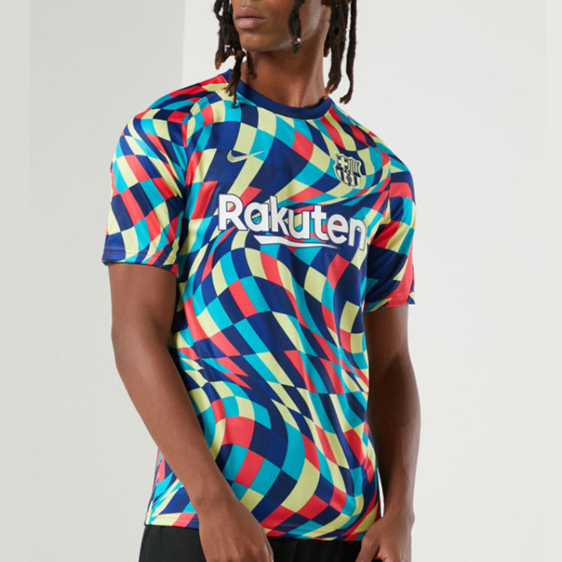 Nike Dri-FIT Barcelona Football Club Embroidered Logo Quick Dry Round Neck Short Sleeve CW7750-492 4