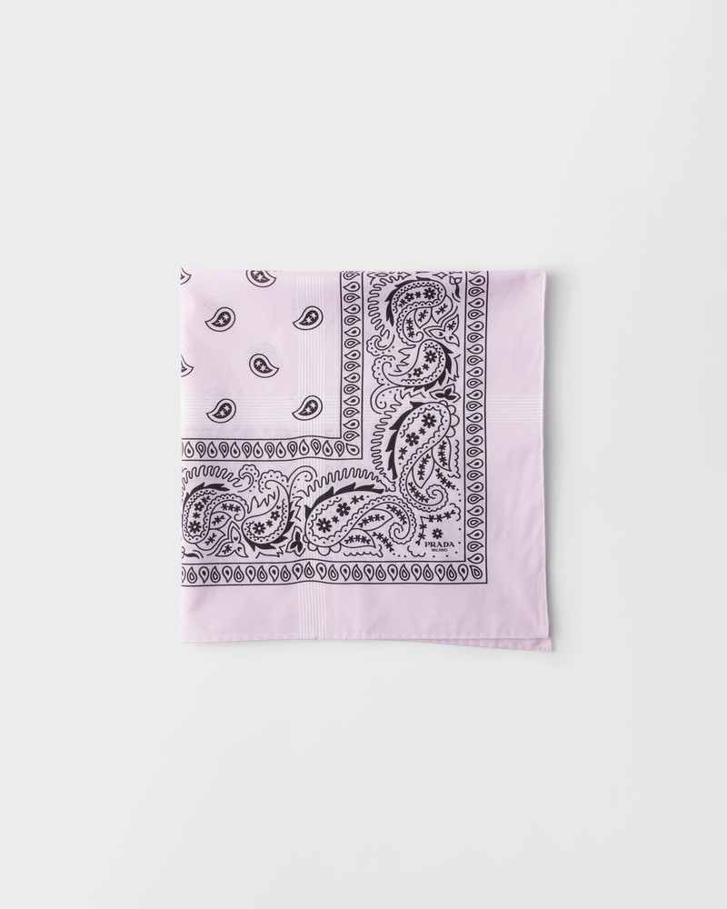 Printed cotton scarf, 65 x 65 cm 1