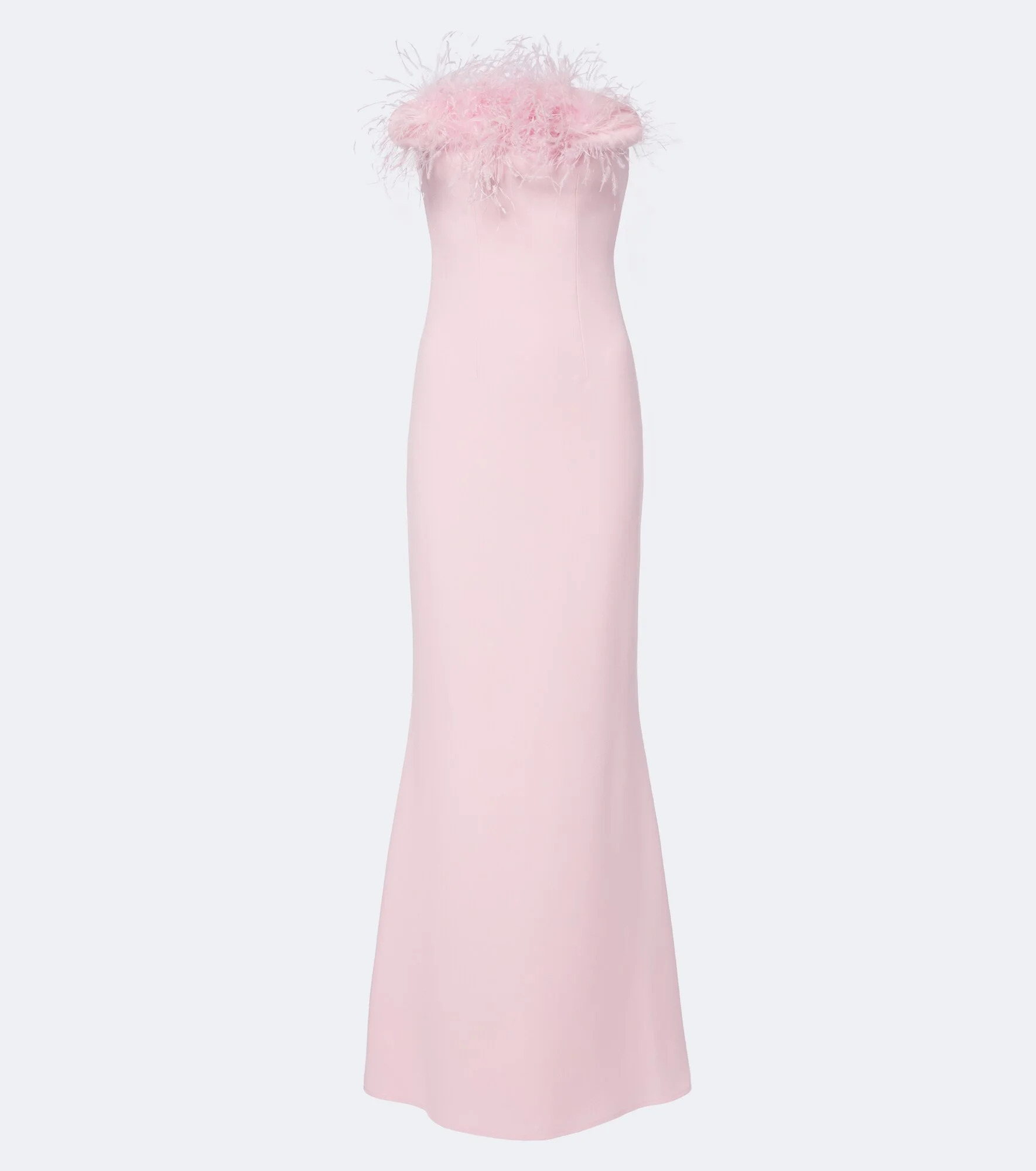 Soshin feather-trimmed crêpe gown - 1