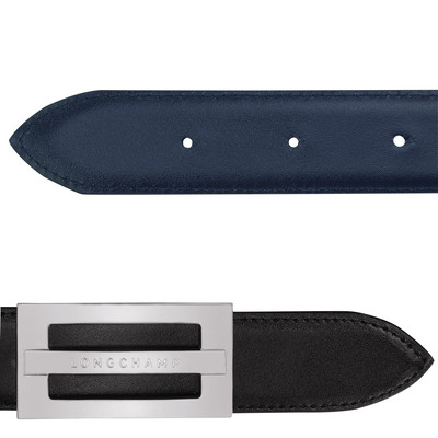 Longchamp Delta Box Men's belt Black/Navy - Leather outlook