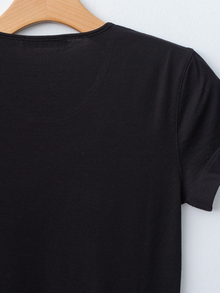 Fitted T-Shirt - Black - 7