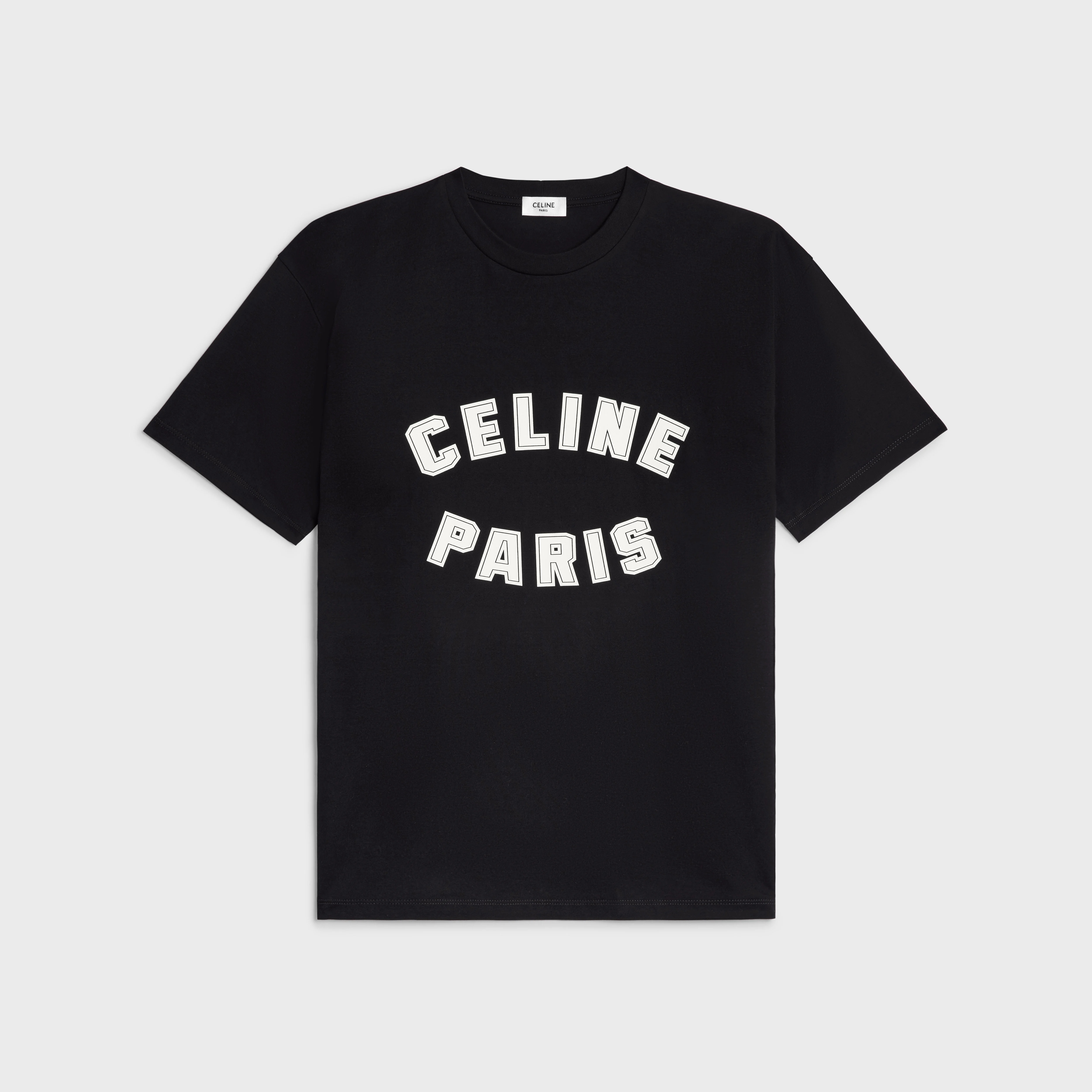 loose celine paris t-shirt in cotton jersey - 1