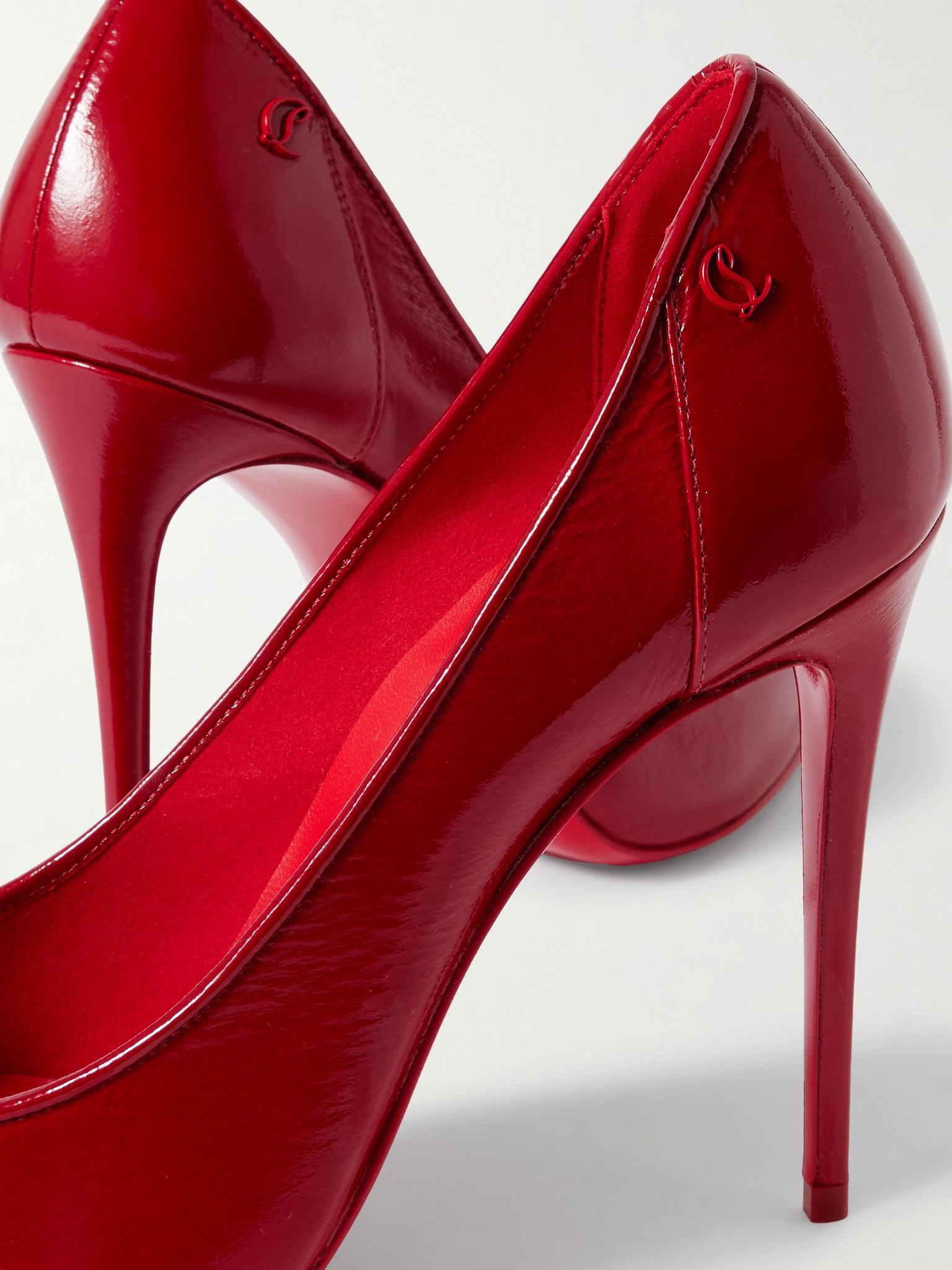 Sporty Kate 100 patent-leather pumps Red - 4