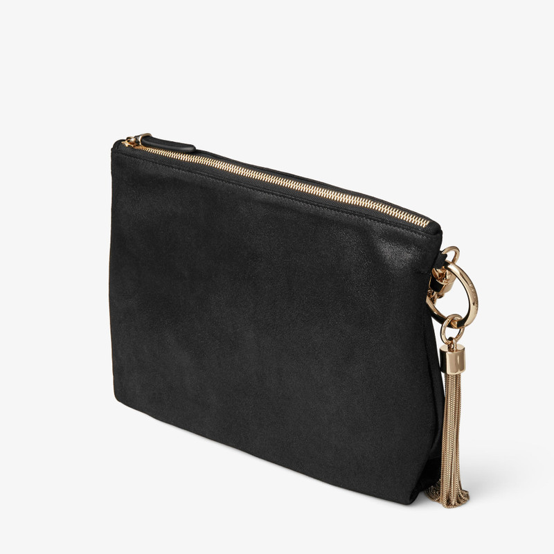 JIMMY CHOO Callie
Black Shimmer Suede Clutch Bag outlook