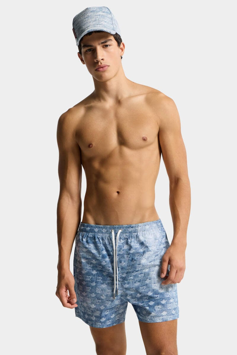 D2 MONOGRAM MIDI SWIM BOXER 3