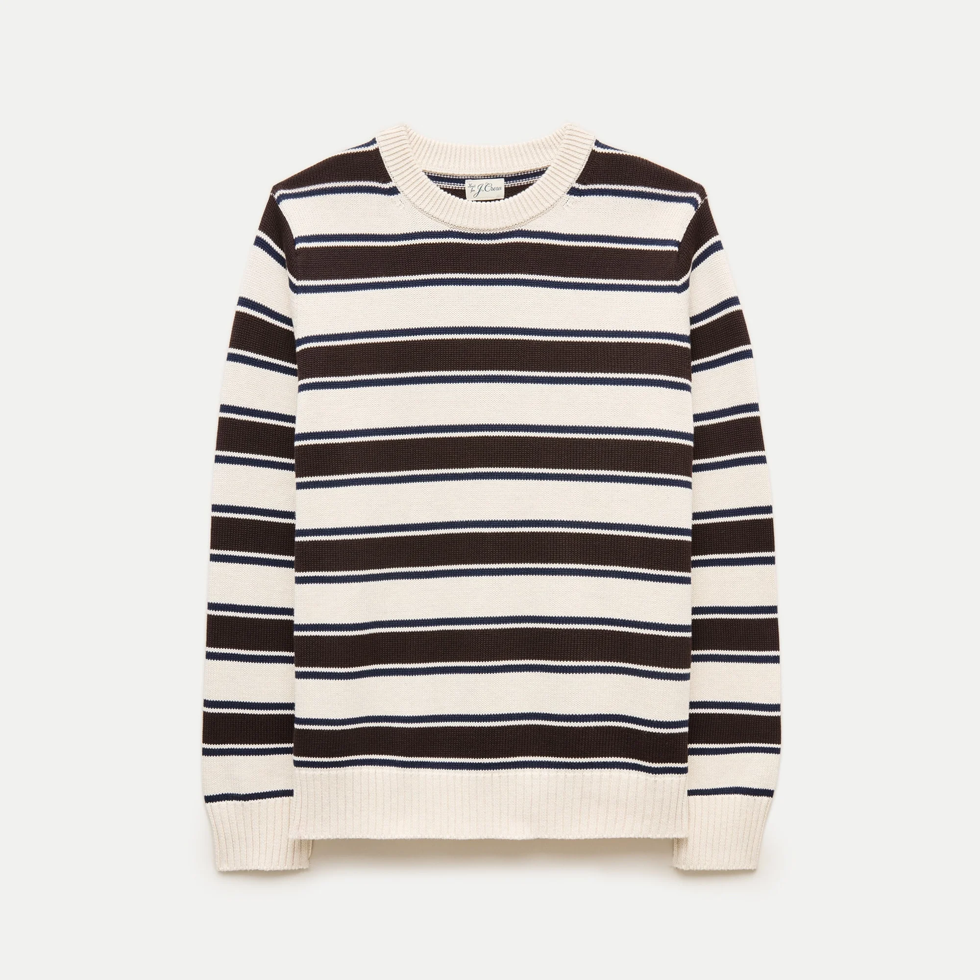 Heritage cotton sweater in stripe - 1
