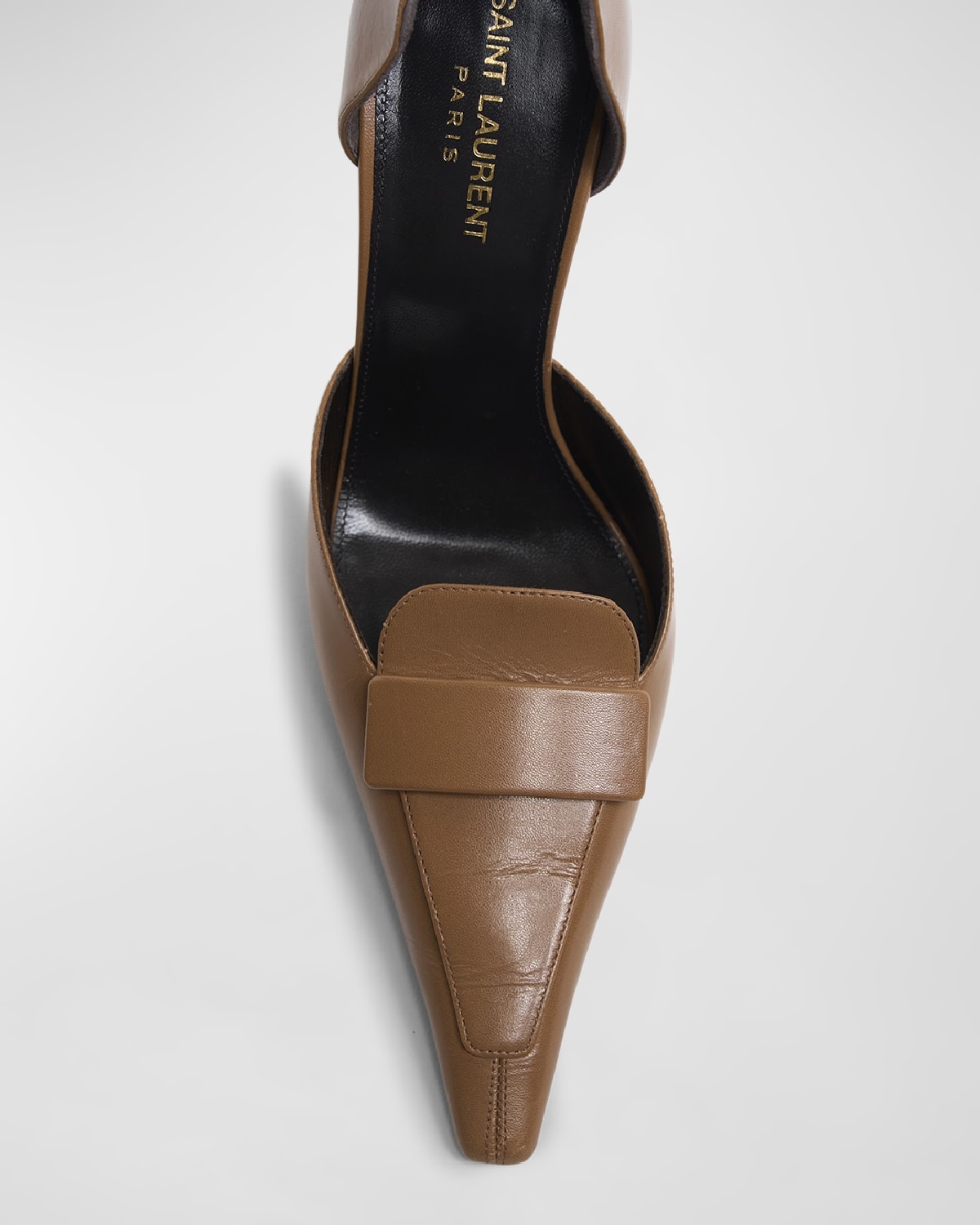 Leather D'Orsay Loafer Pumps - 5