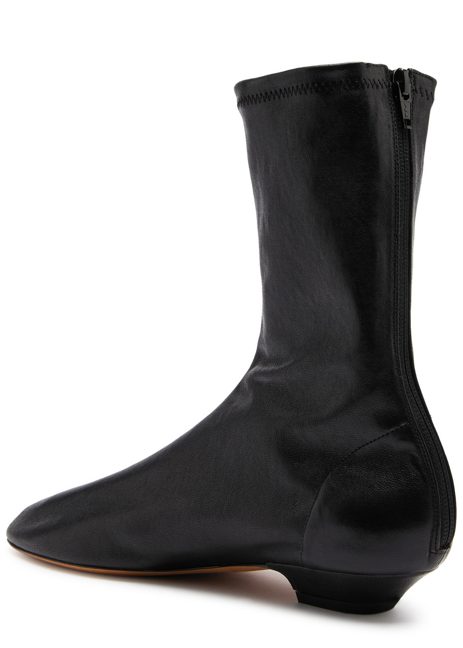 Khaite Apollo 25 Leather Ankle Boots - 2