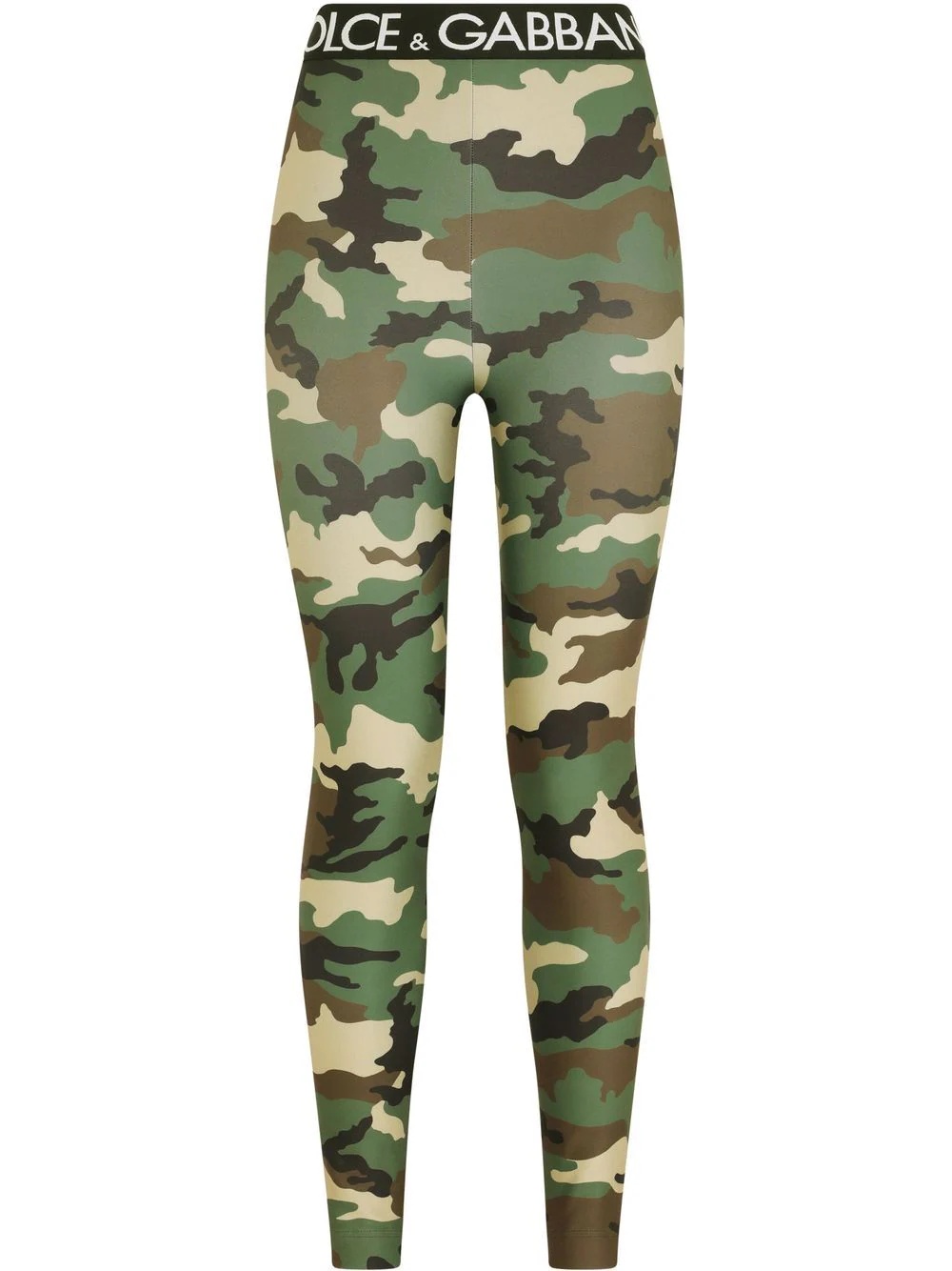logo-waistband camouflage-print leggings - 1