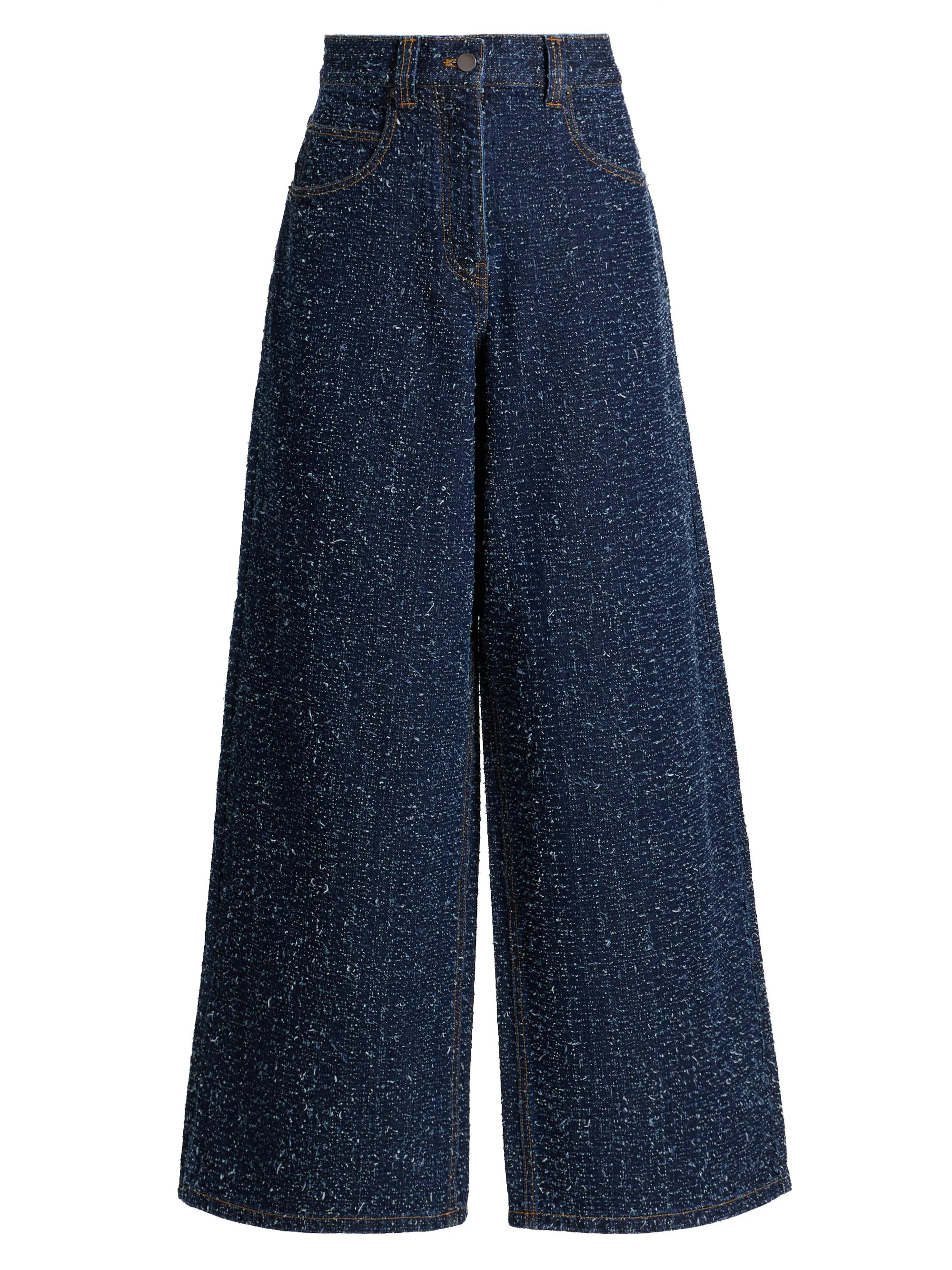 Women's Solene Denim High-Rise Wide-Leg Jeans - Dark Indigo - 1