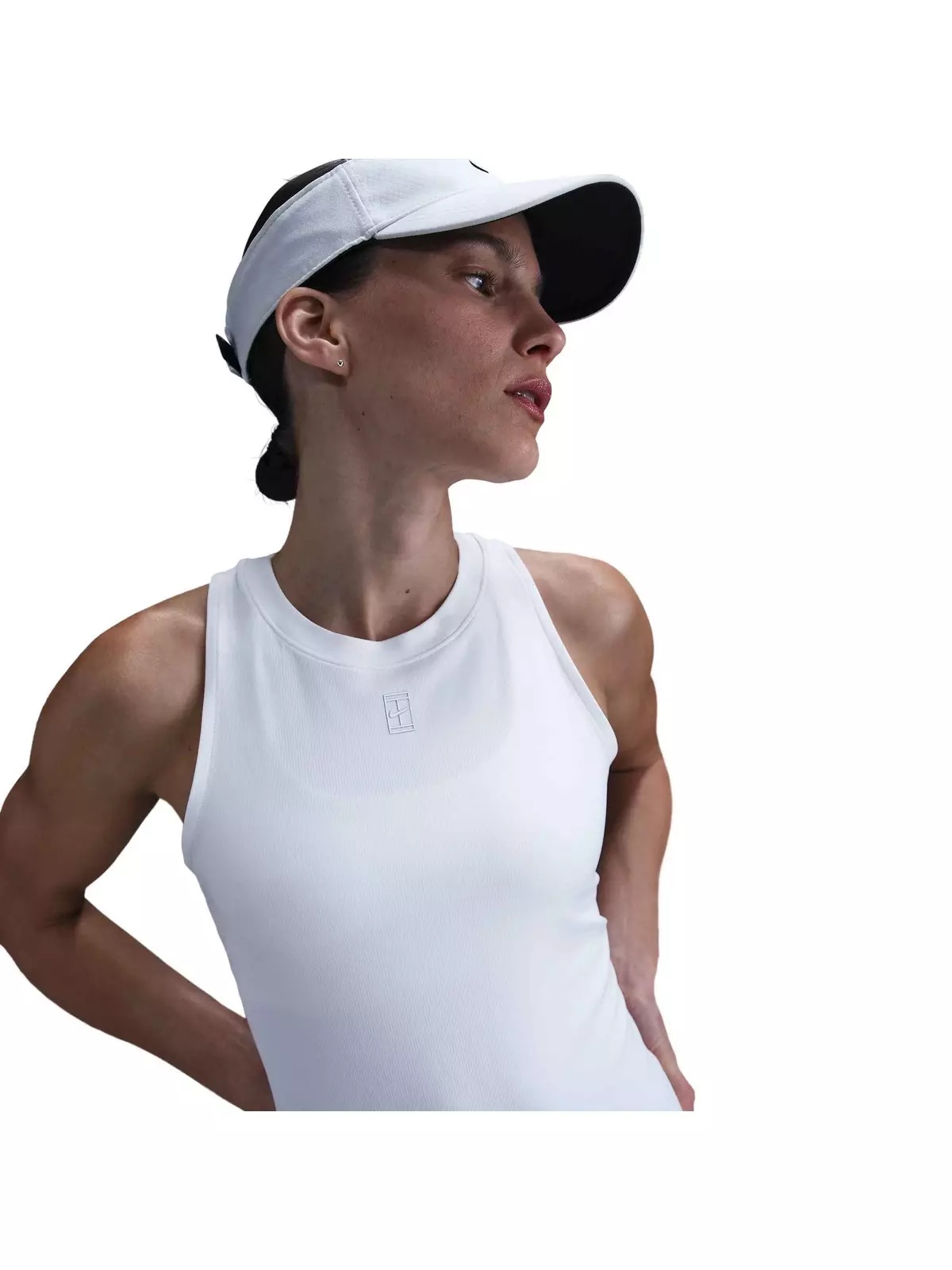 Women's Dri-Fit Court Advantage Tank Top-White - 3