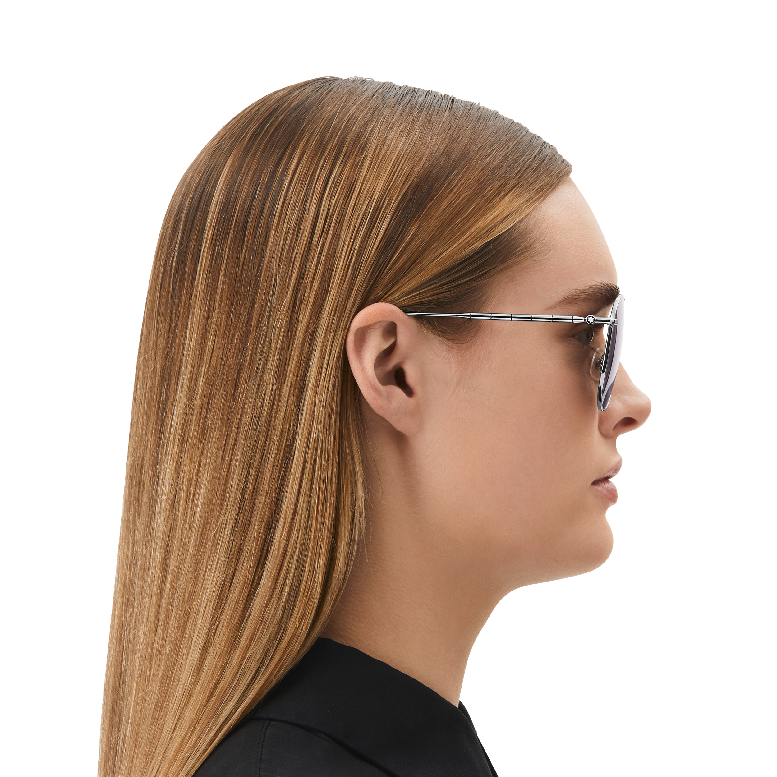 Squared Sunglasses with Silver-Colored Metal Frame - 6