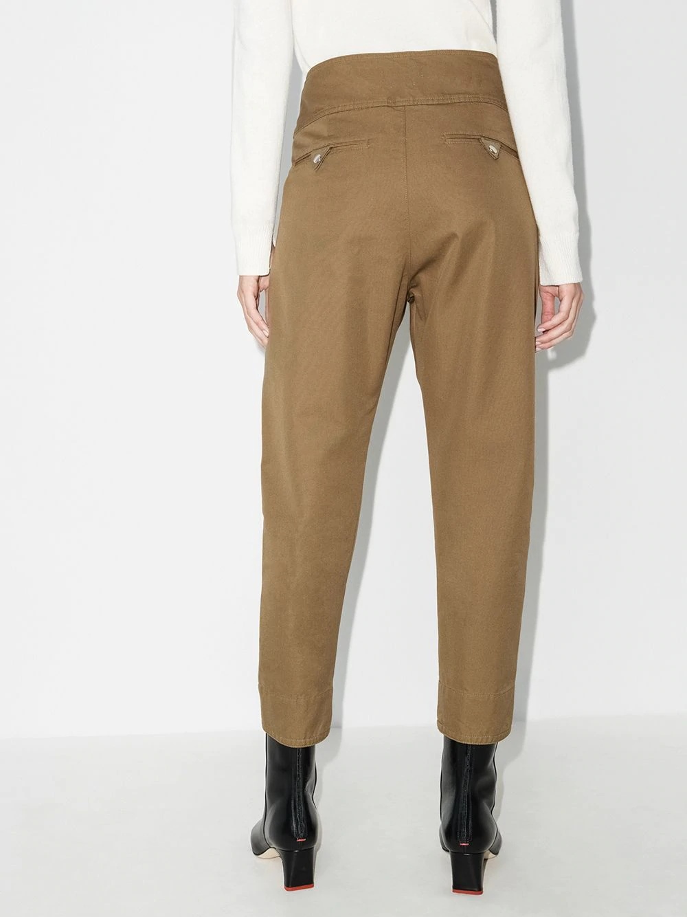 Raluniae tapered cotton trousers - 3