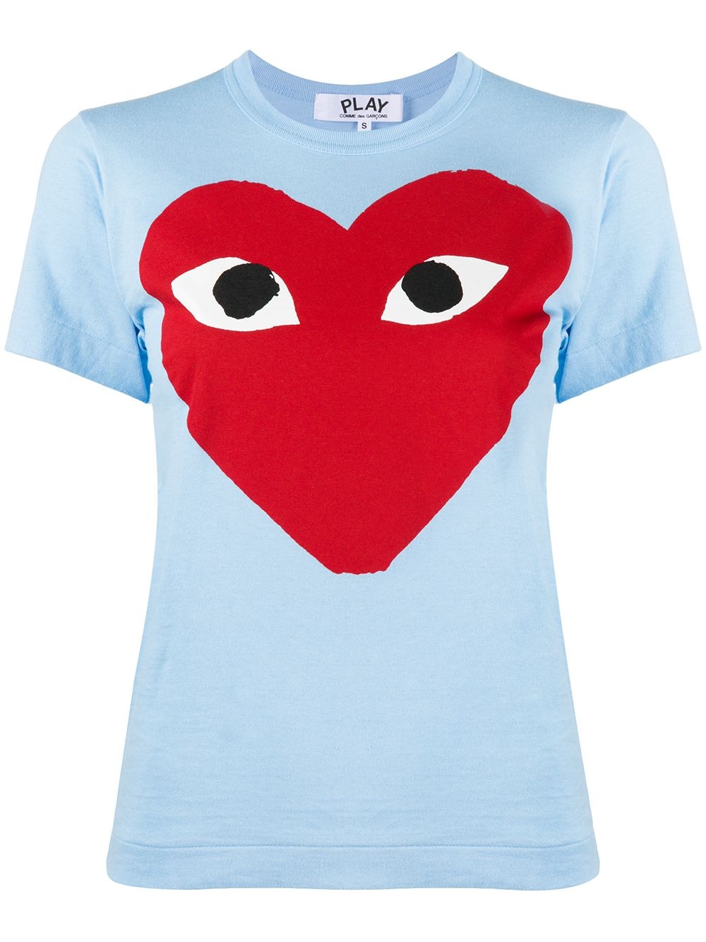 heart-print crew neck T-shirt - 1