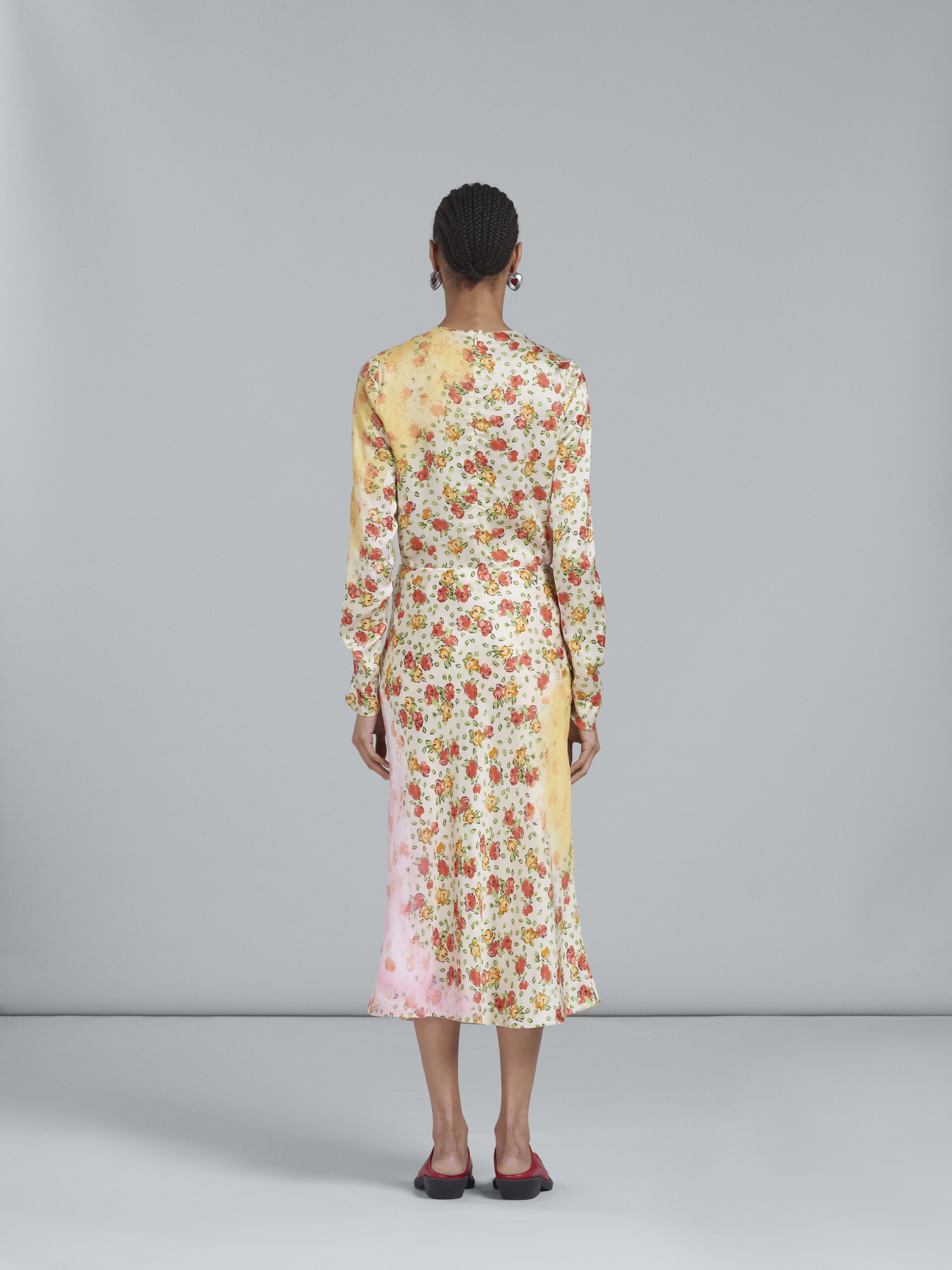 DAYBREAK SATIN PRINT MIDI SKIRT - 3