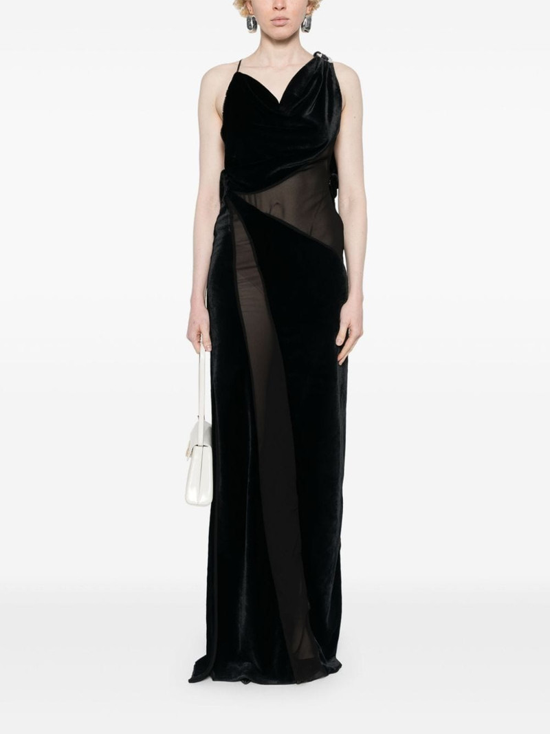 COPERNI logo-plaque panelled maxi dress outlook