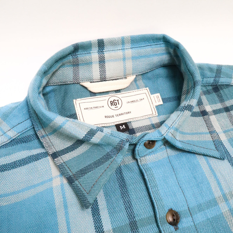 Rogue Territory Field Shirt Icy Blue Plaid outlook