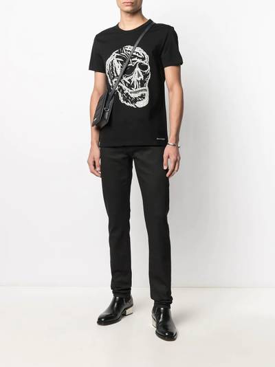 Alexander McQueen logo-studded slim-fit jeans outlook