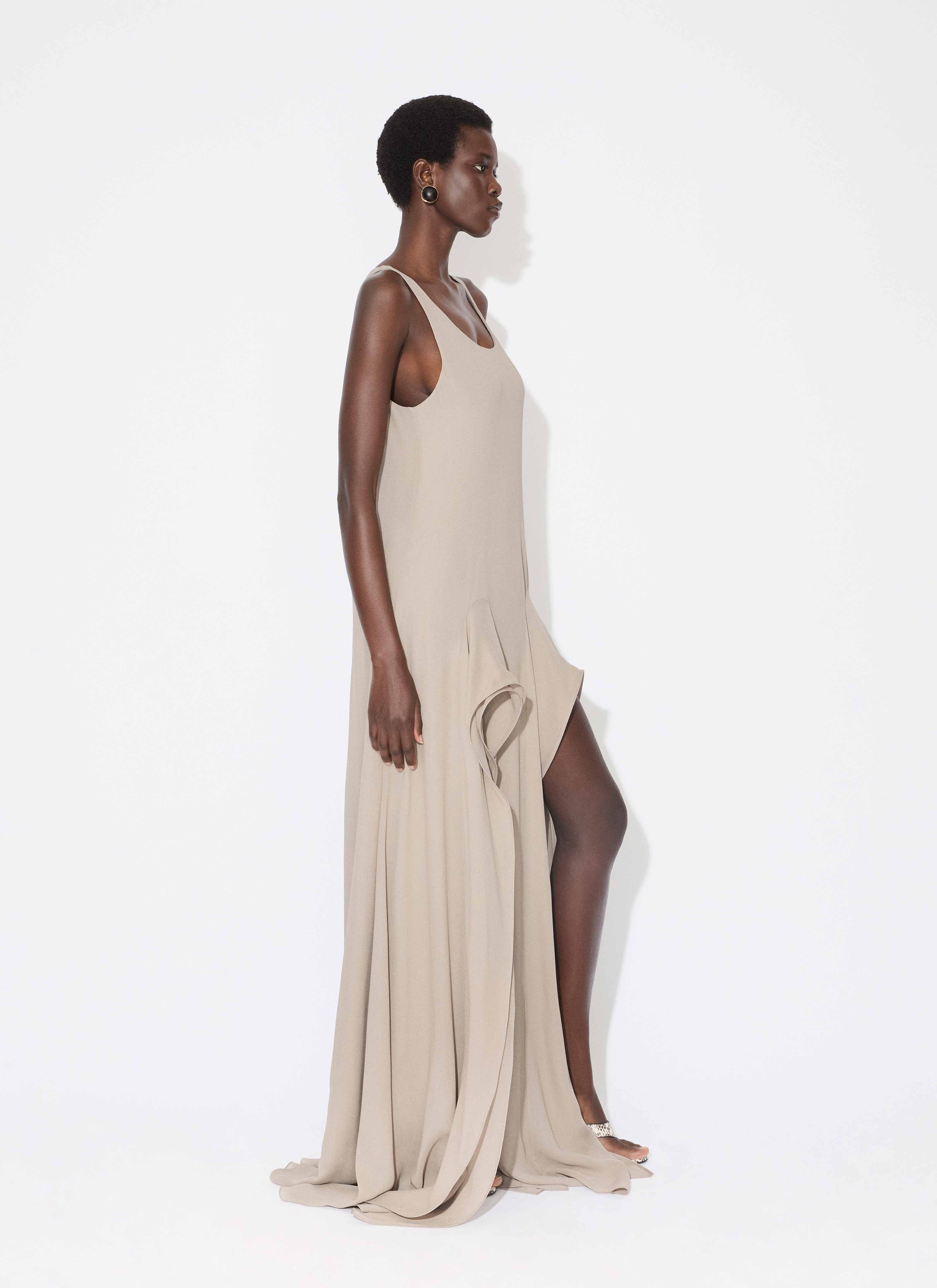 GEORGETTE RUFFLE DRESS - 5